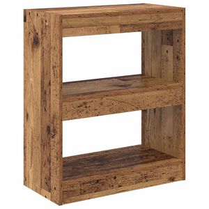 vidaXL Kirjahylly 2 tasoa 60 x 30 x 72 cm Tekninen puu Vanha puu