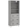 vidaXL Kaappi harmaa Sonoma 69,5x34x180 cm tekninen puu