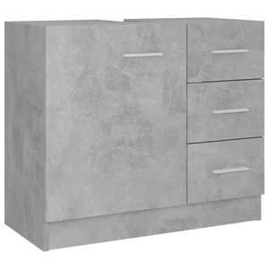 vidaXL Allaskaappi betoninharmaa 63x30x54 cm tekninen puu