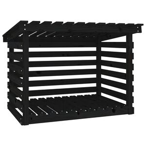 vidaXL Polttopuuteline musta 108x73x79 cm t&auml;ysi m&auml;nty