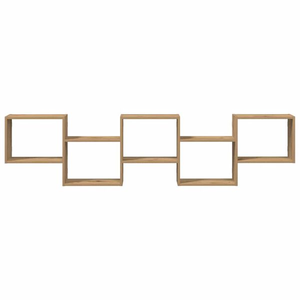 vidaXL Wall Cube Hylly 5 lokeroa Artisian Oak Engineered Wood