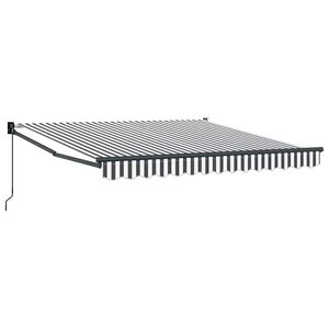 vidaXL Kelattava markiisi antrasiitti/valk. 3x2,5 m kangas/alumiini