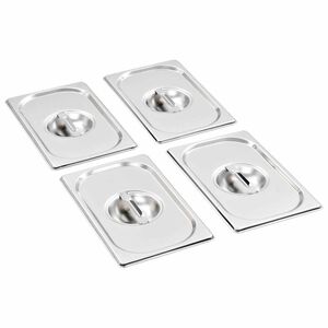 vidaXL Kannet GN 1/4 pannulle 4 kpl ruostumaton ter&auml;s