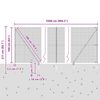 vidaXL Aitalatu Harmaa 25 x 1,6 m (16 x 16 mm verkko) Ter&auml;s ja PVC