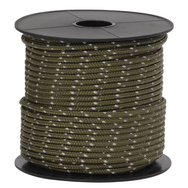 vidaXL Heijastava teltan kiinnitysköysi kiristimillä 50 m 4 mm