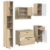 vidaXL Kylpyhuonekalustesetti laatikon kanssa 5 pcs Sonoman tammi