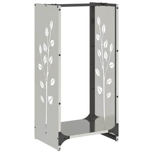 vidaXL Polttopuuteline 40x30x80 cm ruostumaton ter&auml;s