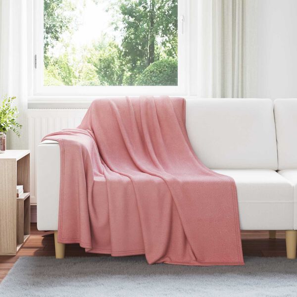 vidaXL Heittop&auml;&auml;llys 6 pcs Pinkki 200 x 150 cm Fleese
