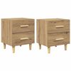 vidaXL S&auml;ngynkaappi 2 pcs Artisan tammi 40 x 35 x 47.5cm Tekninen puu