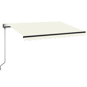 vidaXL Automaattisesti sis&auml;&auml;nkelattava markiisi 350x250 cm kerma