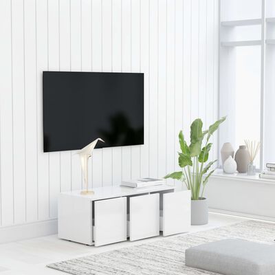 vidaXL TV-taso valkoinen 80x34x30 cm tekninen puu