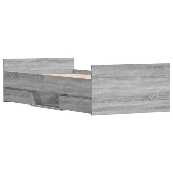 vidaXL S&auml;ngynrunko p&auml;&auml;dyill&auml; harmaa Sonoma 90x200 cm