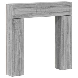 vidaXL Takan kehys Harmaa Sonoma 102 x 18 x 100,5 cm Tekninen puu