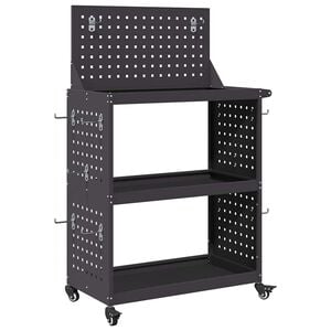 vidaXL Ty&ouml;kaluk&auml;rry Musta 65 x 35 x 111 cm Kylm&auml;valssattu ter&auml;s