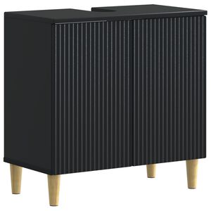vidaXL Kylpyhuoneen allaskaappi ARNHEM Musta 59,5 x 31,5 x 59 cm