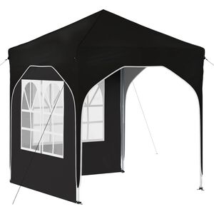 vidaXL Pop-up Juhlateltta 192 x 192 x 245 cm Musta