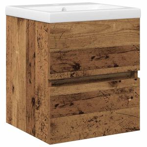 vidaXL Kylpyhuoneen allaskaappi ovella Musta tammi. 80 x 39 x 62 cm