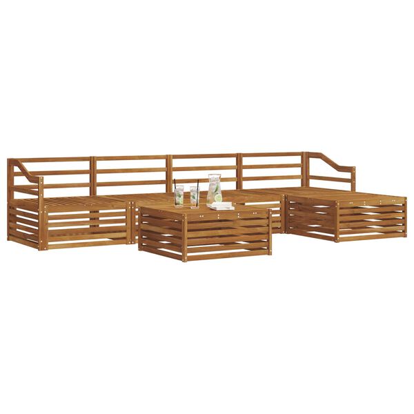 vidaXL Ulkosohvakokoelma 6 pcs Luonnollinen