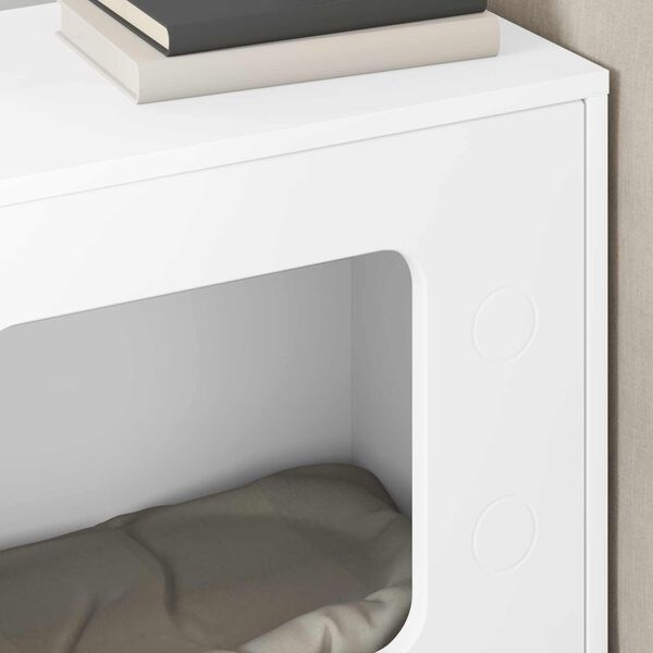 vidaXL Kissatalo Valkoinen 51 x 30 x 52 cm Tekninen puu