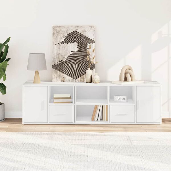 vidaXL Kulmakaappi valkoinen 160x40x45 cm lastulevy