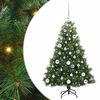 vidaXL Tekojoulukuusi 150 LED-valoilla Vihre&auml; 120 cm PE ja PVC