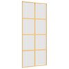 vidaXL Liukuovi kulta 90x205 cm himme&auml; ESG-lasi ja alumiini
