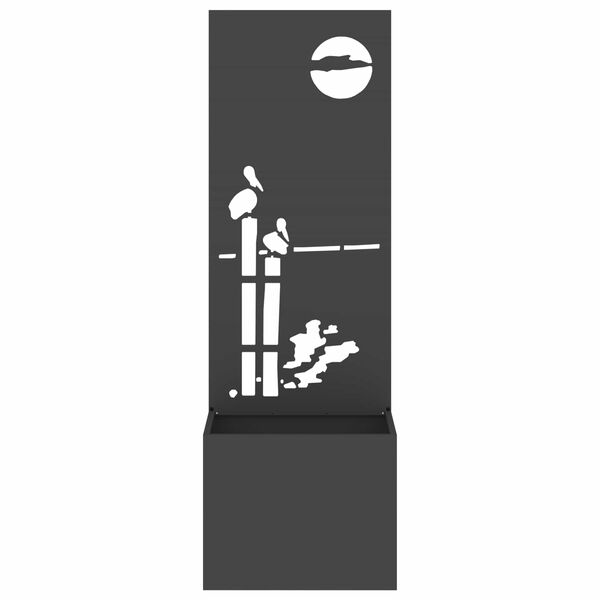 vidaXL Puutarhan yksityisyyden verho Viivakuvio Musta 50 x 140 cm