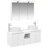 vidaXL Kylpyhuoneen kaappisetti 4 pcs valkoinen 100 x 14,5 x 70 cm