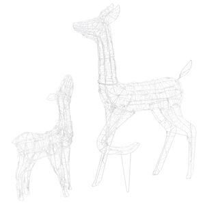 vidaXL Poroperhe joulukoriste akryyli 160 LED-valoa kylm&auml;n valkoinen