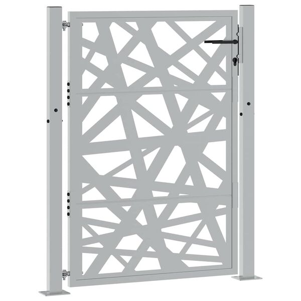 vidaXL Puutarhan portti 100x125 cm säänkestävä teräs valodesign