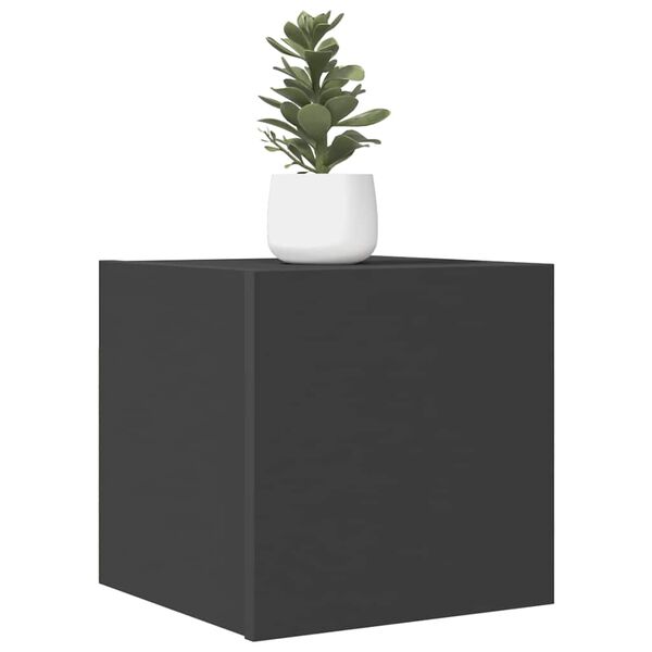 vidaXL Sein&auml;kiinnitett&auml;v&auml; TV-taso harmaa 30,5x30x30 cm