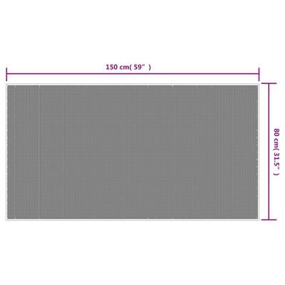 vidaXL Ulkomatto ruskea ja valkoinen 80x150 cm käännettävä suunnittelu