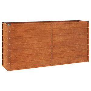 vidaXL Korotettu kukkalaatikko ruoste 160x40x77 cm Corten ter&auml;s