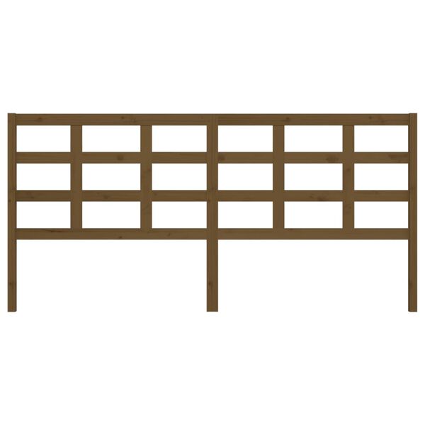 vidaXL Sängynpääty hunajanruskea 205,5x4x100 cm täysi mänty