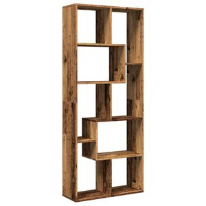 vidaXL Huoneenjakaja/kirjahylly vanha puu 67x25x161,5 cm tekninen puu