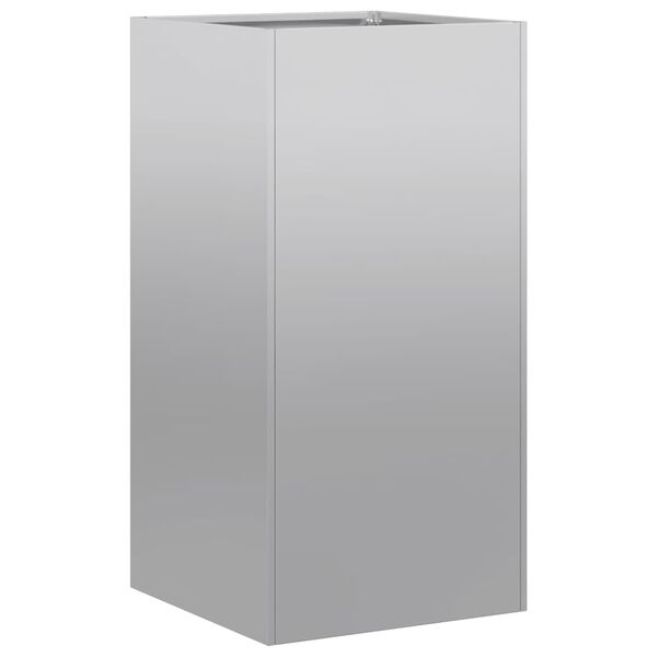 vidaXL Kukkalaatikko 40x40x80 cm galvanoitu teräs