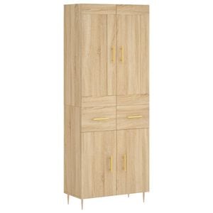 vidaXL Kaappi Sonoma tammi 69,5x34x180 cm tekninen puu