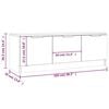 vidaXL TV-taso harmaa Sonoma 102x35x36,5 cm tekninen puu