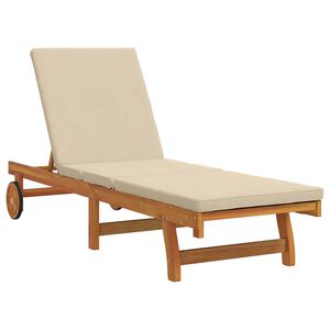 vidaXL Aurinkotuoli Ruskea 199 x 63 x 85 cm Tihe&auml; akasiapuu