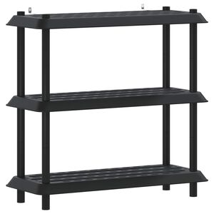 vidaXL Hyllyyksikk&ouml; 3 tasoa 100 x 40 x 96 cm PP Antrasiitti