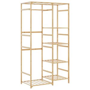 vidaXL Vaateteline hyllyill&auml; 100x50x184,5 cm Bambu