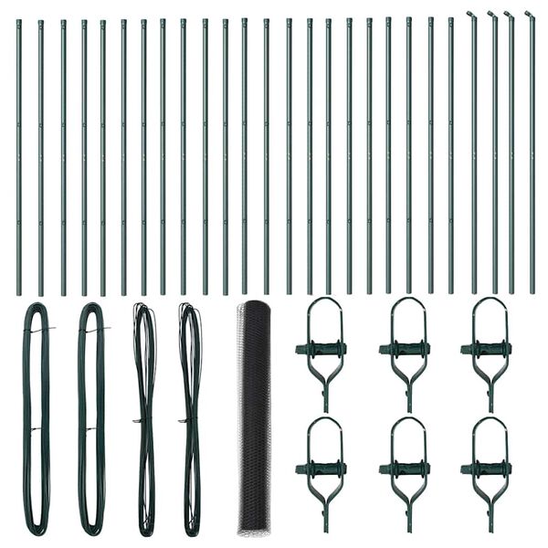 vidaXL Aitalatu Harmaa 50 x 1,2 m (36 mm verkko) Ter&auml;st&auml; ja PVC:t&auml;