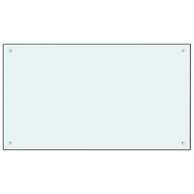 vidaXL Keittiön roiskesuoja valkoinen 100x60 cm karkaistu lasi