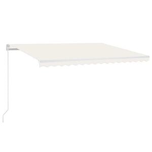 vidaXL Sis&auml;&auml;nkelattava markiisi LED ja tuulisensori 450x300cm kerma