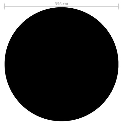 vidaXL Uima-altaan suoja musta 356 cm PE