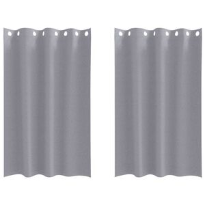 vidaXL Piment&auml;v&auml; verho renkailla 2 pcs Vaaleanharmaa 175 x 140 cm