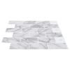 vidaXL Metrolaatta 20 pcs Valkoinen marmori 30,5 x 30,5 cm