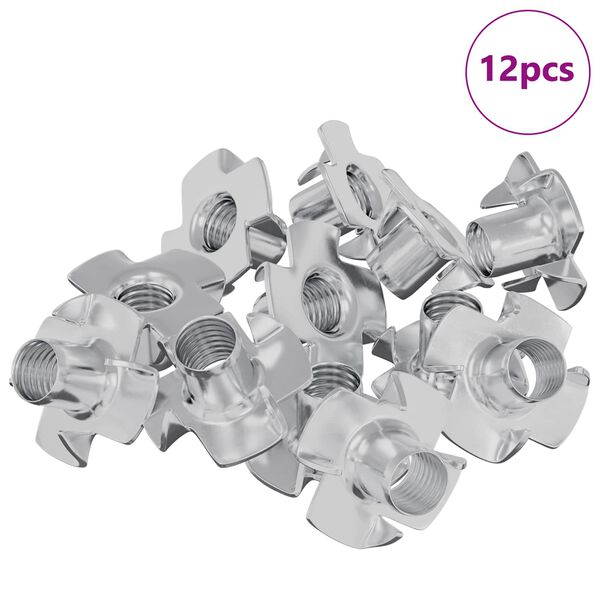 vidaXL L&auml;vistetty T-pultti 12 pcs Hopea M6 mm Ter&auml;s