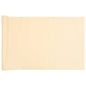 vidaXL Parvekkeen yksityisyyssuoja kerma 300x120 cm PVC