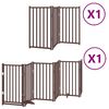 vidaXL Koiraportti kokoontaittuva 9 paneelia ruskea 450 cm poppelipuu
